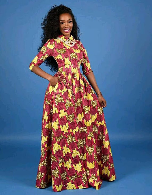 Check Out These Lovely Maxi Dresses: Best African Slit Print Design ...