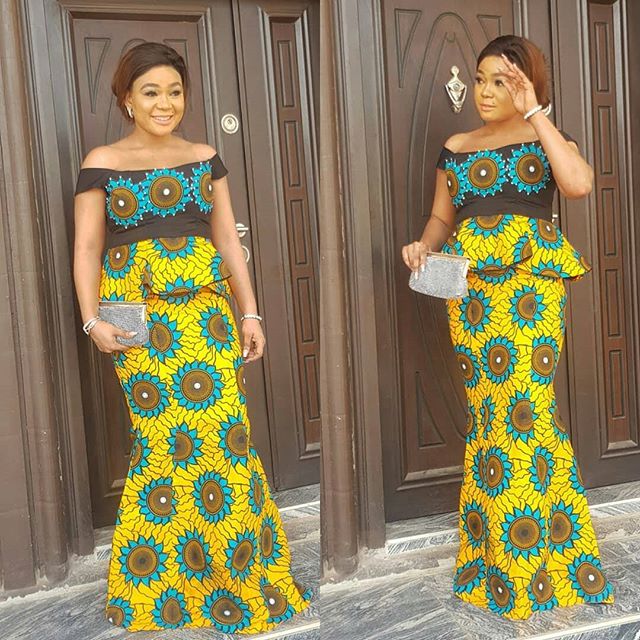 ankara peplum blouse and skirt