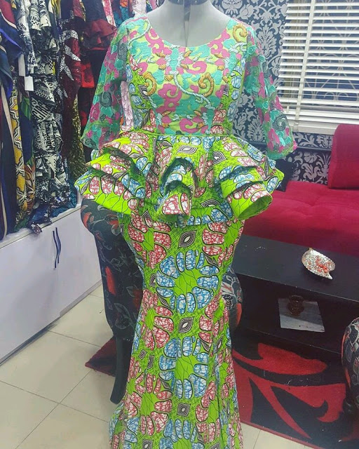 Check Out These Unique Long Ankara Styles For Beautiful Ladies