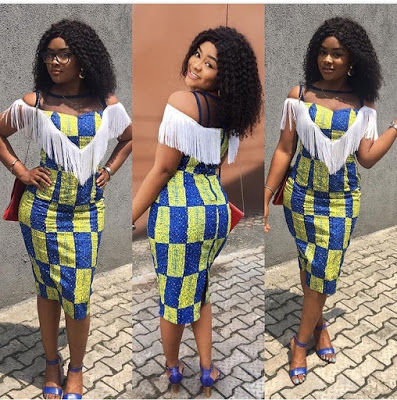 Adorable And Creative Ankara Dresses Embellished with Fringe Material