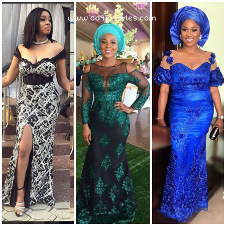 aso ebi styles for lace 2018