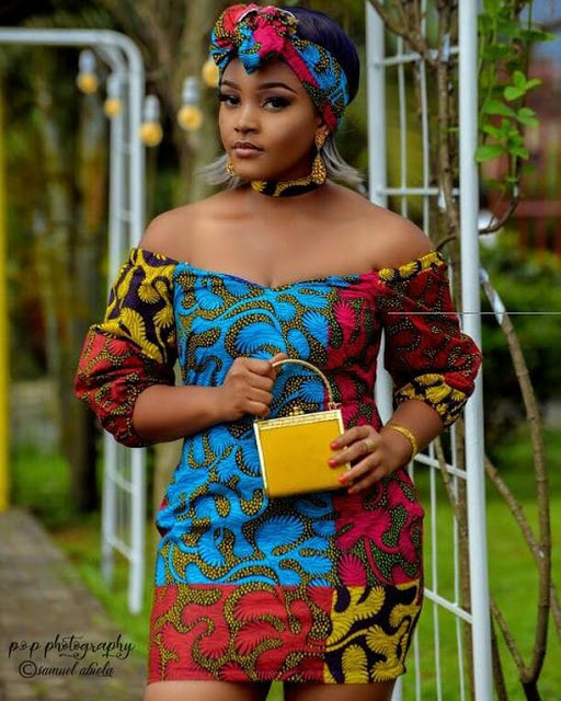 50 New and Trending African Fashion Print Design : Ankara Short Gown Styles
