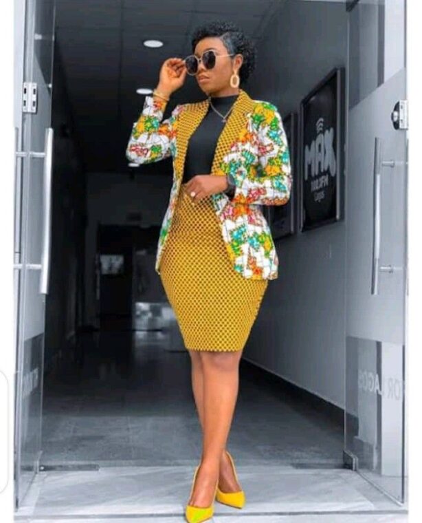 Ankara Blazer and Skirt