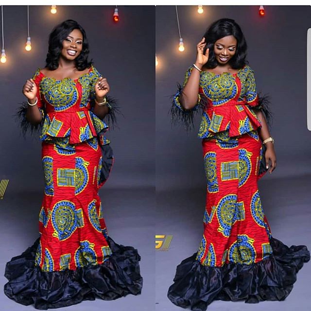 ankara skirt and blouse style and design for wedding, native ankara skirt and blouse design, beautiful trending ankara skirt and blouse for wedding, ankara skirt and blouse styles for asoebi, asoebi ankara skirt and blouse, Beautiful Ankara Skirt And Blouse Styles 2018