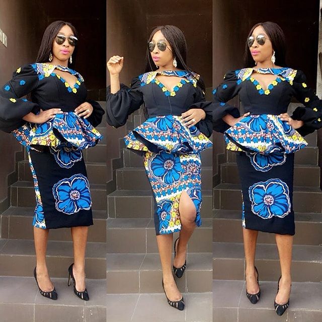 ankara skirt and blouse style and design for wedding, native ankara skirt and blouse design, beautiful trending ankara skirt and blouse for wedding, ankara skirt and blouse styles for asoebi, asoebi ankara skirt and blouse, Beautiful Ankara Skirt And Blouse Styles 2018