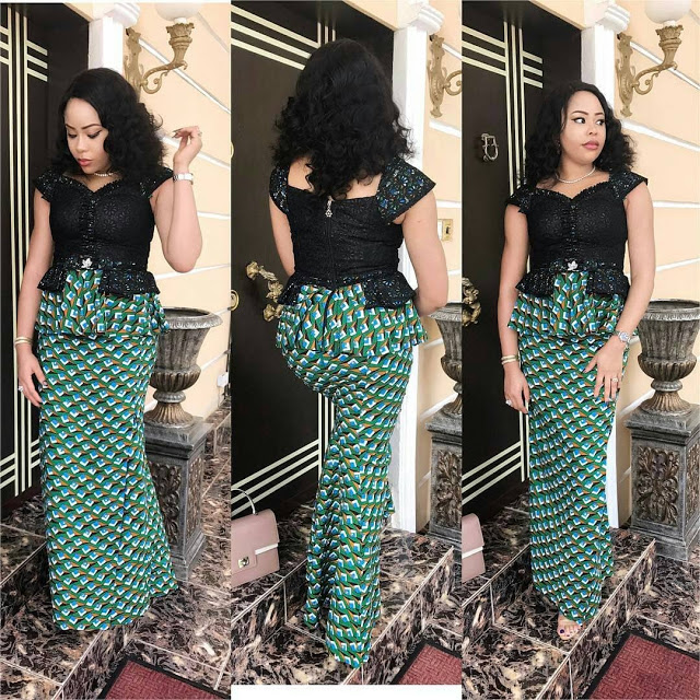 ankara skirt and blouse style and design for wedding, native ankara skirt and blouse design, beautiful trending ankara skirt and blouse for wedding, ankara skirt and blouse styles for asoebi, asoebi ankara skirt and blouse, Beautiful Ankara Skirt And Blouse Styles 2018