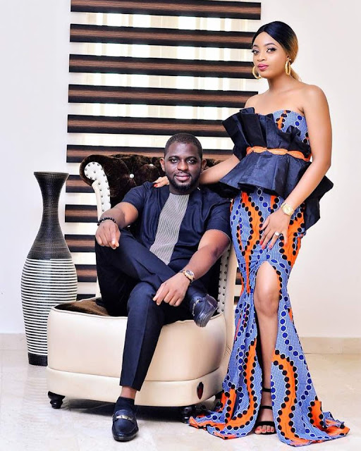 beautiful matching couples ankara designs and styles, latest trendy couples ankara styles, ankara designs for couples, matching ankara styles and designs for couples