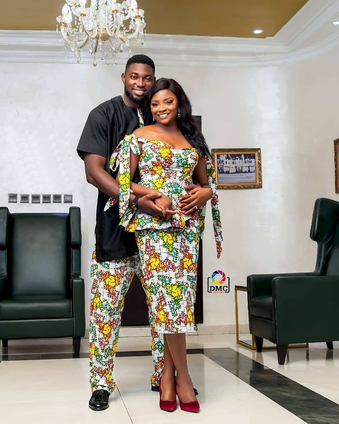 beautiful matching couples ankara designs and styles, latest trendy couples ankara styles, ankara designs for couples, matching ankara styles and designs for couples