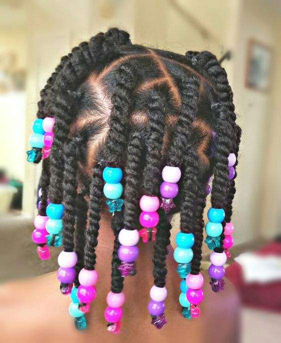 Twists and Beads Styles for little black girls