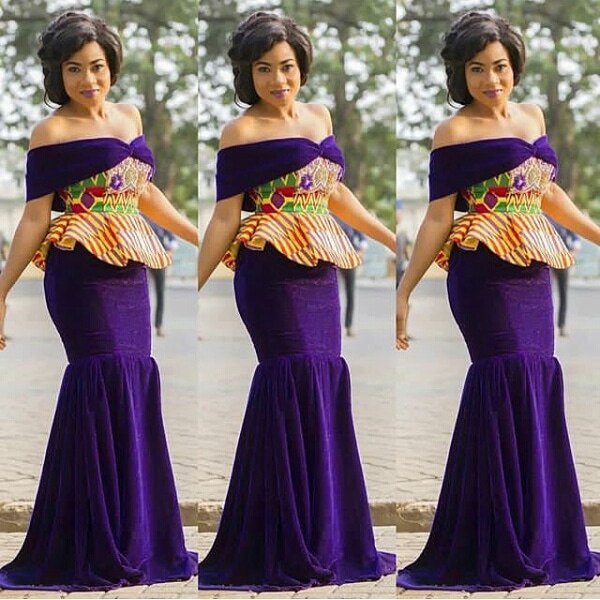 nigerian velvet gown styles