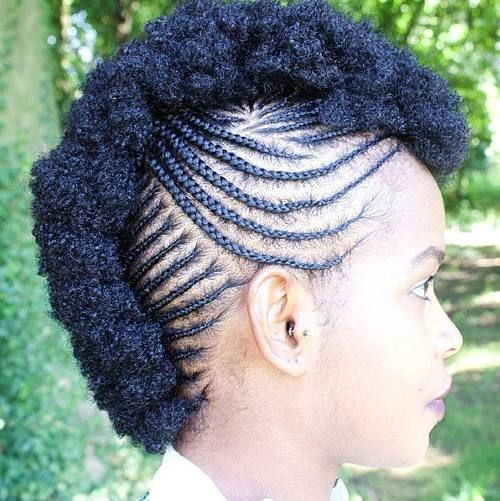 Mohawk Hairstyles Braids with Shaved Sides » OD9JASTYLES
