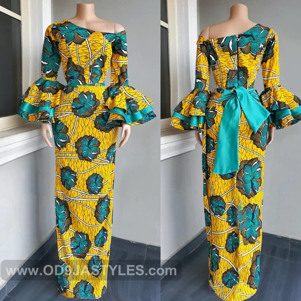 Ultra-Modern Ankara Styles For Wedding Occasion- 35 Long Gown Styles for Ladies