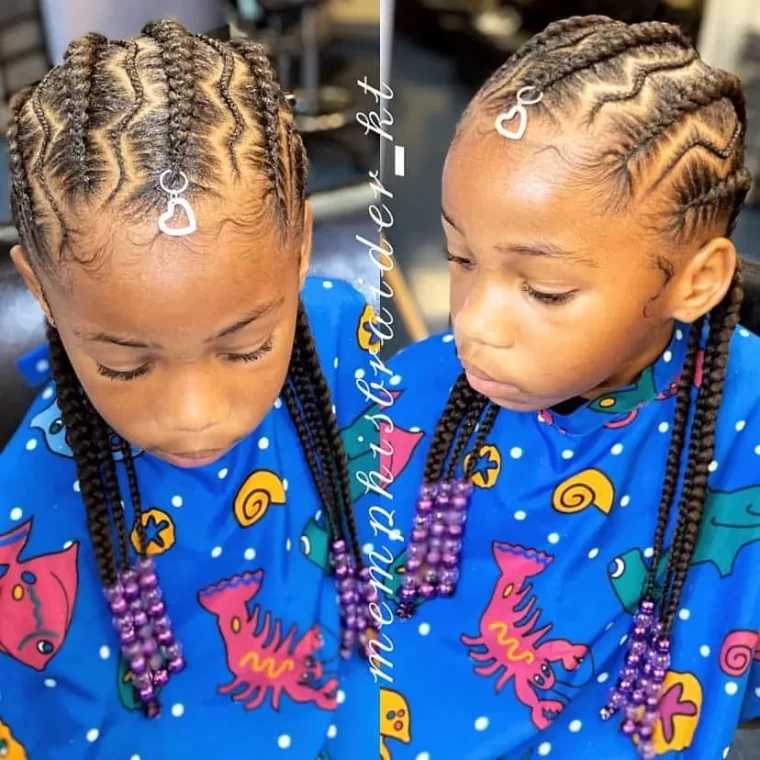 30+ Adorable Braids with Beads Hairstyles for Black Kids – OD9JASTYLES