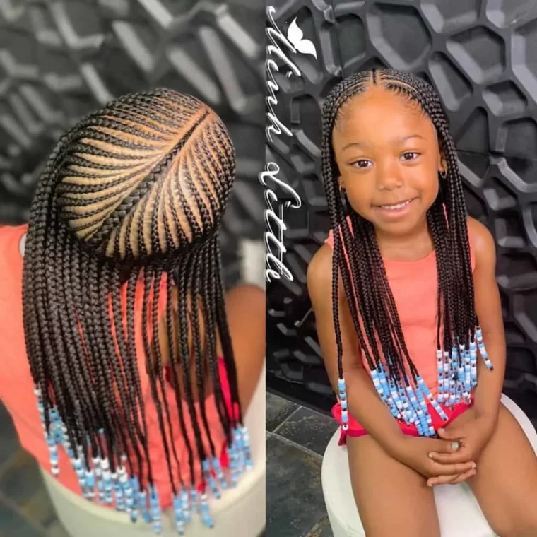 Best Kids Braided Hairstyles With Beads (24)