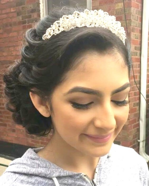 quinceanera hairstyles with crown