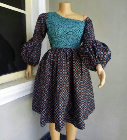 Ankara Short Flare Gown