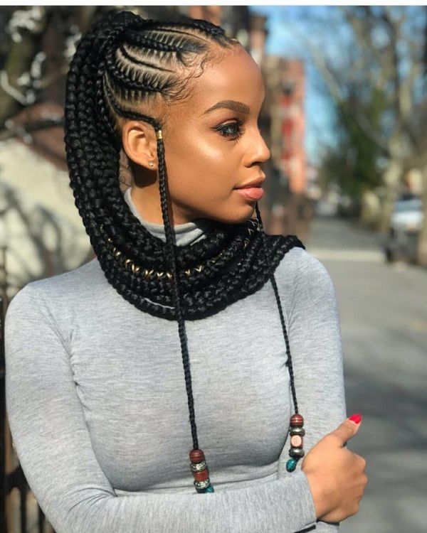 Fancy long cornrow braids hairstyles 2