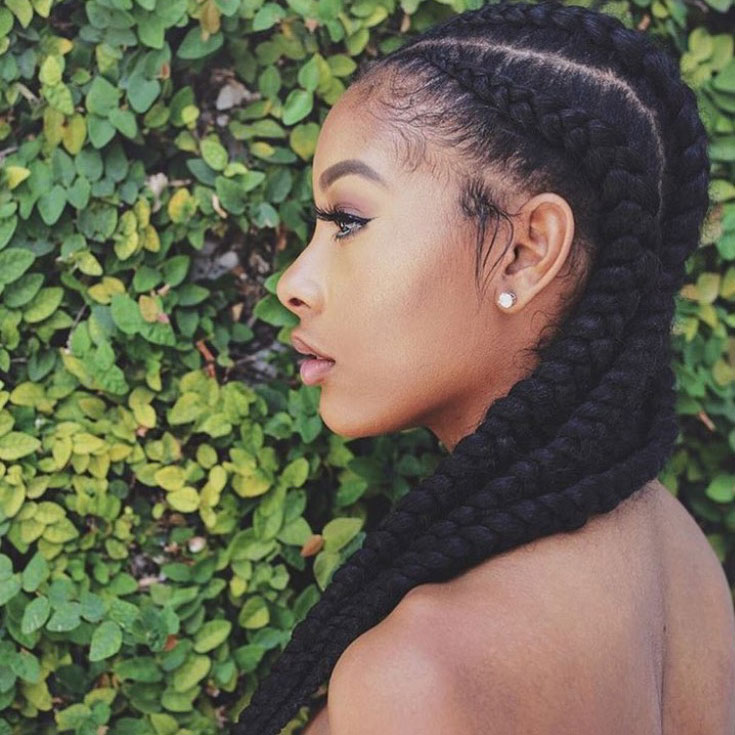 Beautiful hairstyles with thick cornrows 3