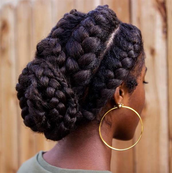 Beautiful hairstyles with thick cornrows 4
