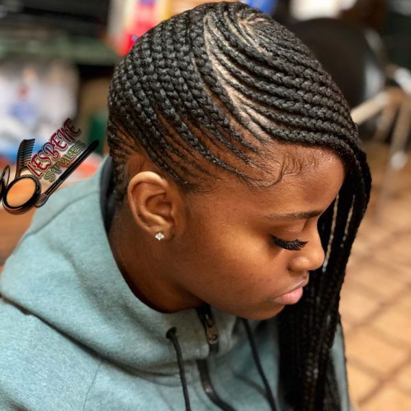 Cute female cornrow styles for black hair 1