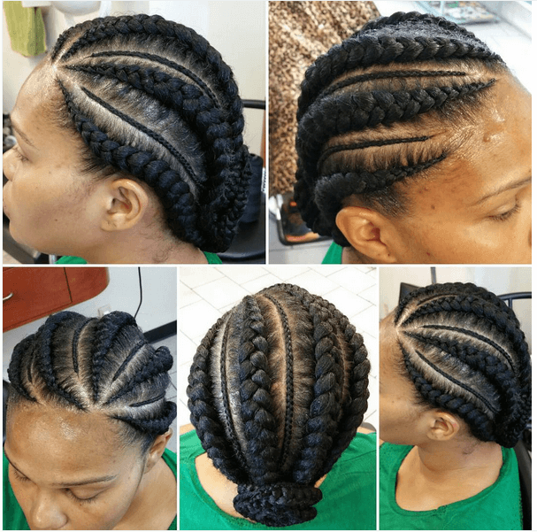 Beautiful hairstyles with thick cornrows 2