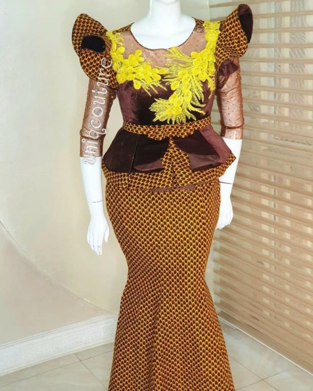 Chic and Stylish Ankara Skirt And Blouse Styles