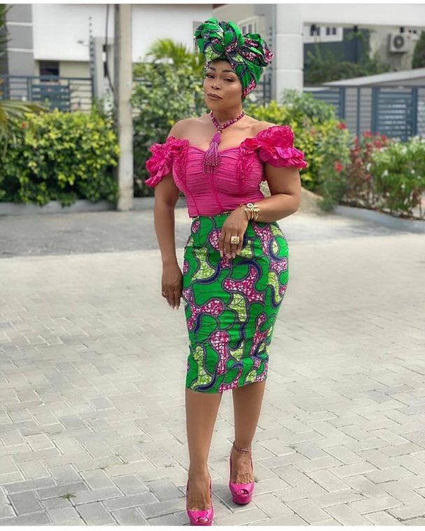 Chic and Stylish Ankara Skirt And Blouse Styles