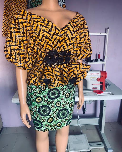 Chic and Stylish Ankara Skirt And Blouse Styles