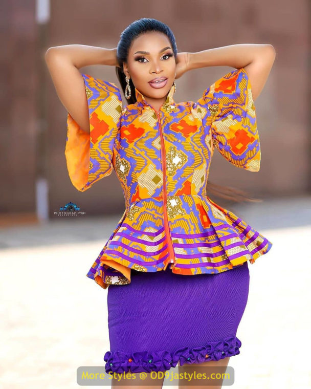 Short Ankara Gown Styles