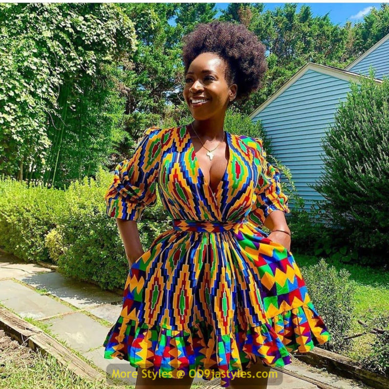 Short Ankara Gown Styles