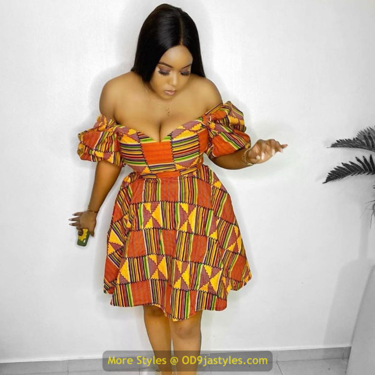 Short Ankara Gown Styles