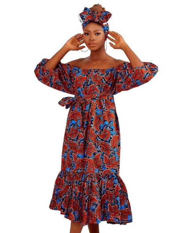 Ankara Short Gown Designs, The Most Recent Ankara Styles for Women (4)