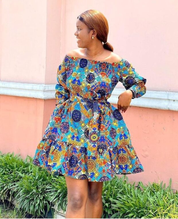 Ankara Short Gown Designs, The Most Recent Ankara Styles for Women (5)