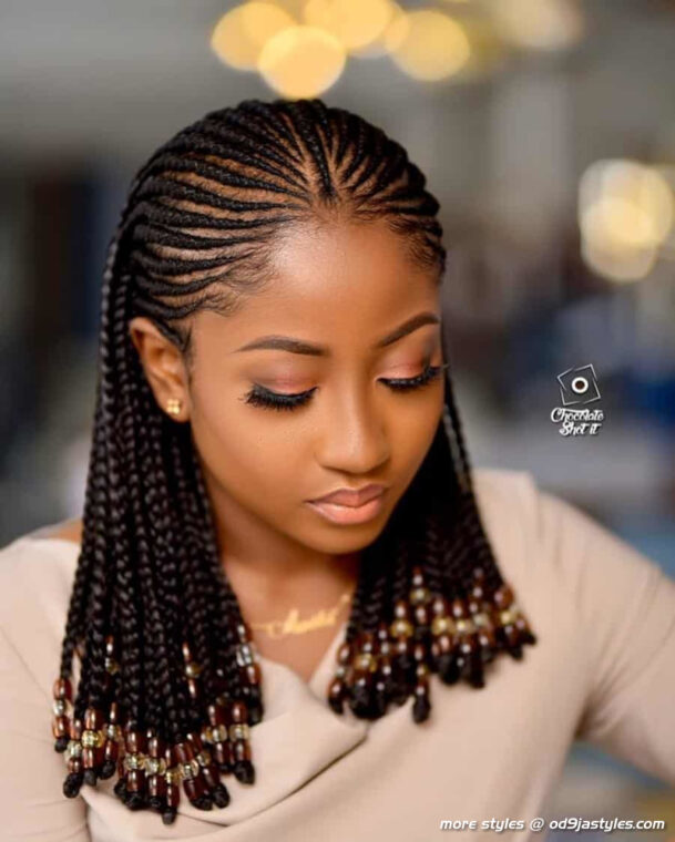 Hottest Ghana Braids Hairstyle Ideas for Women to try now (1)