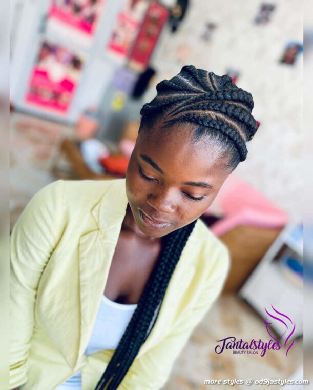 Hottest Ghana Braids Hairstyle Ideas for Women to try now (10)