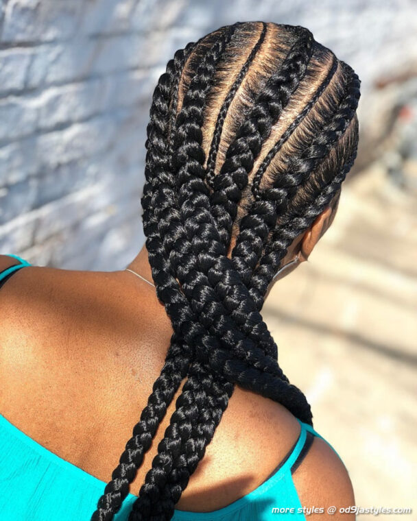 Hottest Ghana Braids Hairstyle Ideas for Women to try now (11)