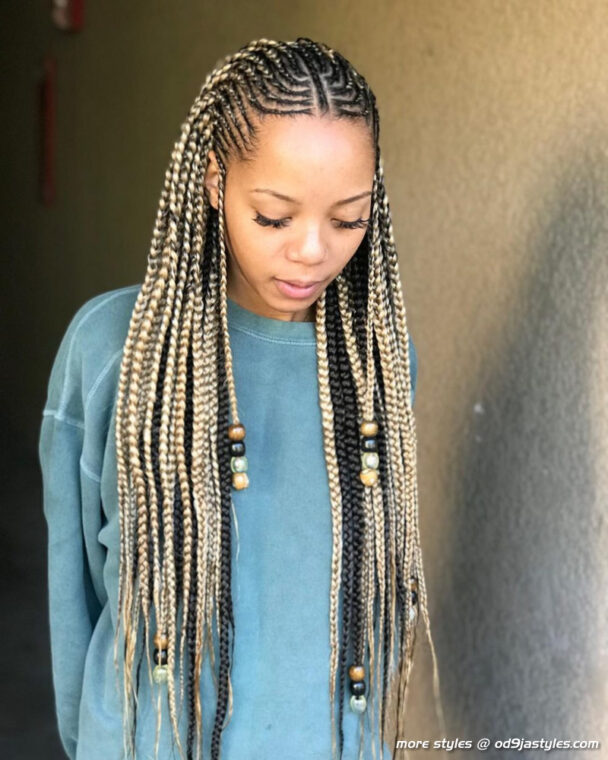 Hottest Ghana Braids Hairstyle Ideas for Women to try now (14)
