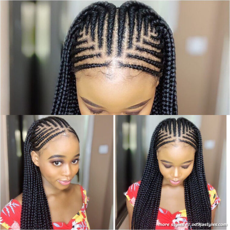 Hottest Ghana Braids Hairstyle Ideas for Women to try now (18)