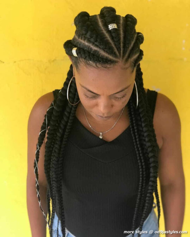 Hottest Ghana Braids Hairstyle Ideas for Women to try now (19)