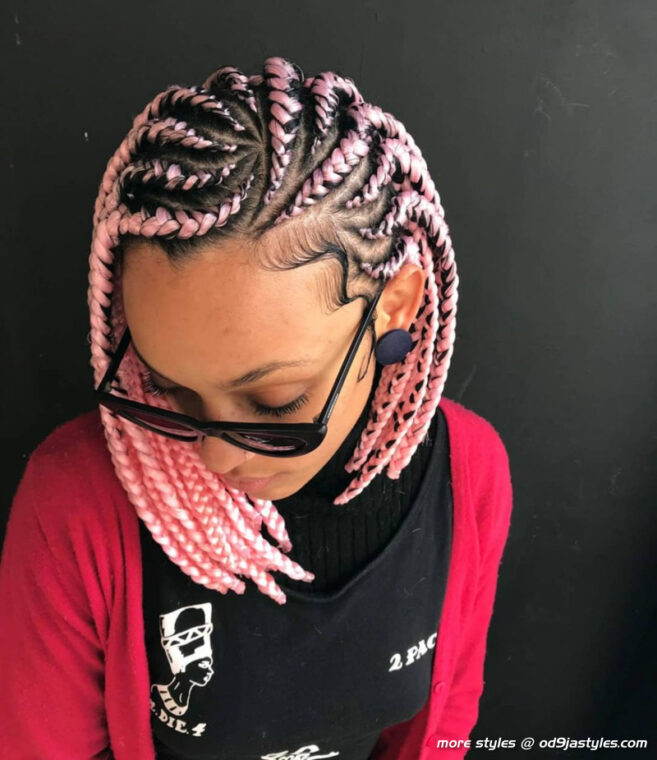Hottest Ghana Braids Hairstyle Ideas for Women to try now (2)