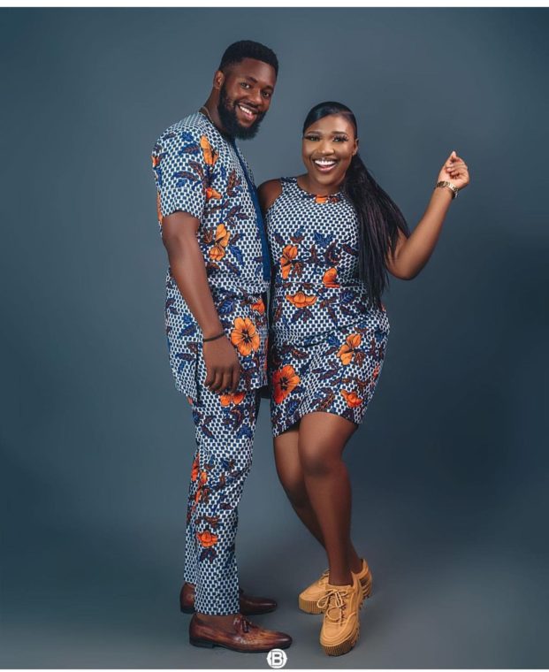 10 PICTURES: Ankara Styles For Couples And Pre-Wedding Photoshoots