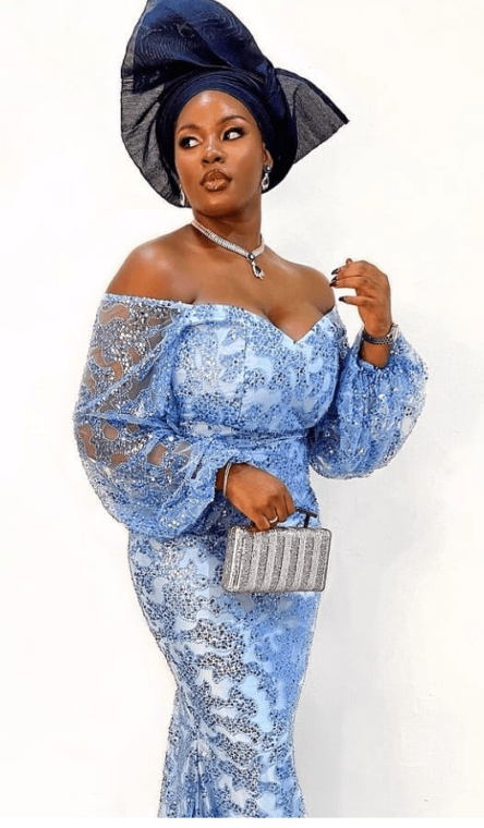 Sky Blue Colour Aso-Ebi Styles