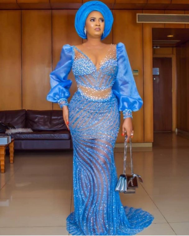 Winning Sky Blue Colour Aso-Ebi Styles ...