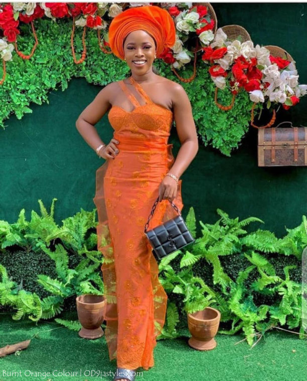 Irresistible Owambe Styles In Burnt Orange Colour