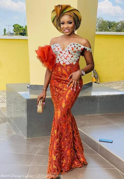 Irresistible Owambe Styles In Burnt Orange Colour