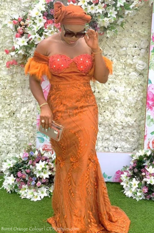 Irresistible Owambe Styles In Burnt Orange Colour