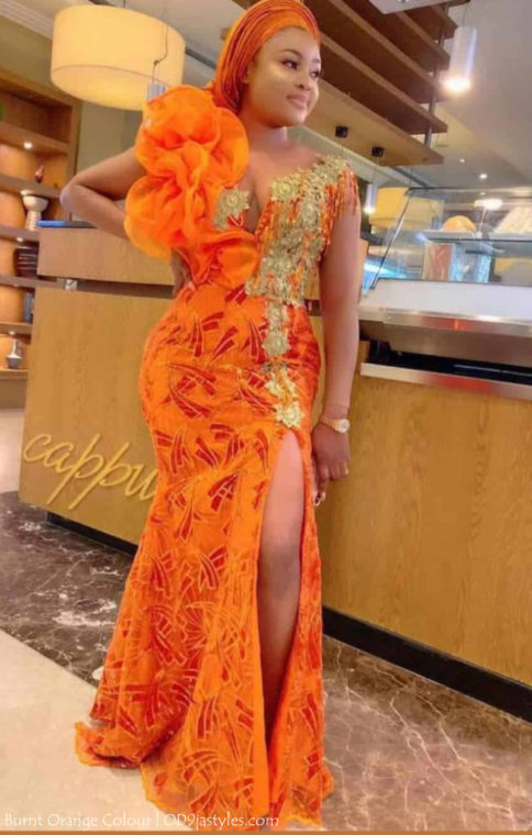 Irresistible Owambe Styles In Burnt Orange Colour