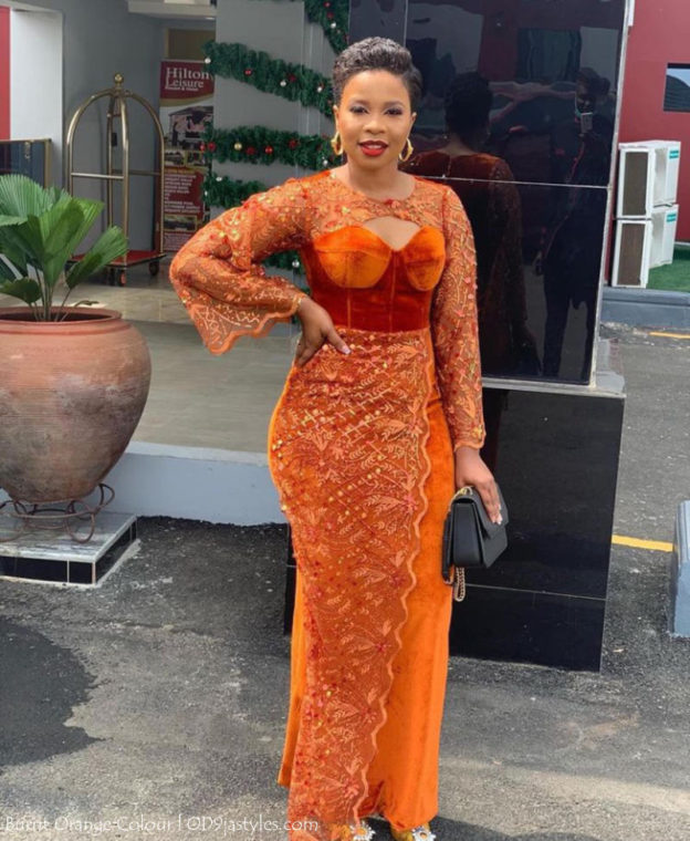 Irresistible Owambe Styles In Burnt Orange Colour