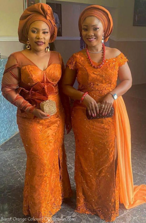 Irresistible Owambe Styles In Burnt Orange Colour