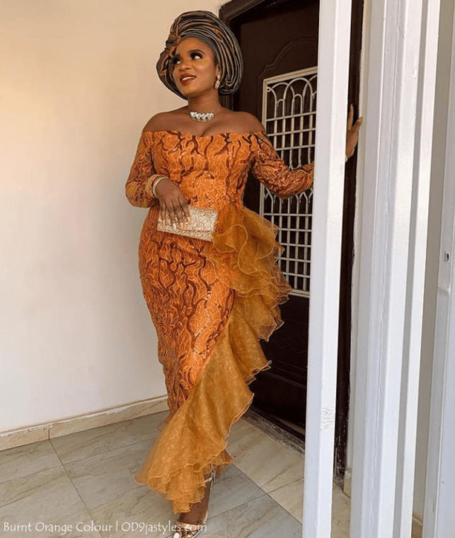 Irresistible Owambe Styles In Burnt Orange Colour